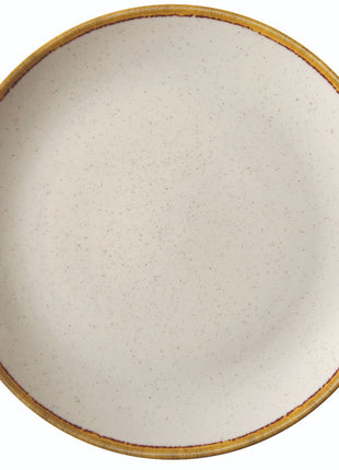 Shallow Beige Porcelain Plate 25 cm