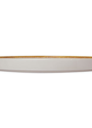 Flat Beige Porcelain Plate 21 cm