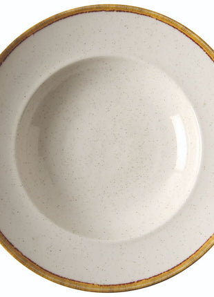 Deep Beige Porcelain Plate 27 cm