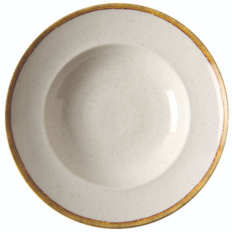 Deep Beige Porcelain Plate 27 cm