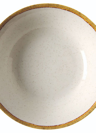 Beige Porcelain Salad Bowl 23 cm