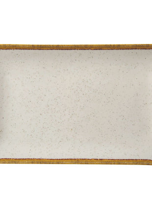 Rectangular Beige Porcelain Plate | 36 x 24 cm