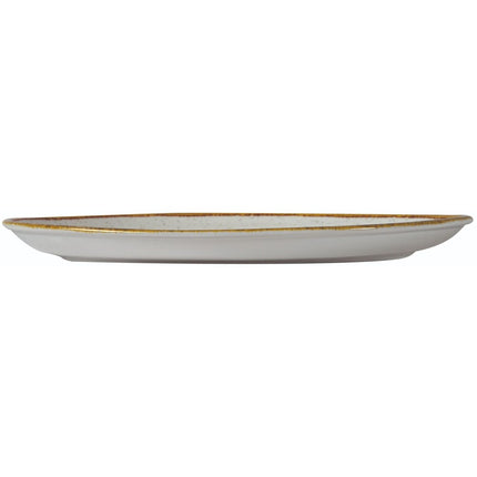 Oval Beige Porcelain Plate | 26 x 16 cm