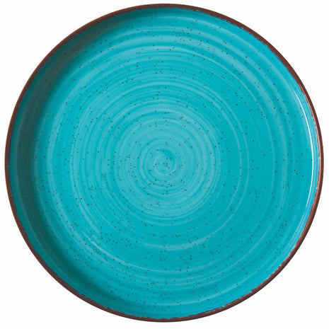 Flat Turquoise Porcelain Plate 21 cm