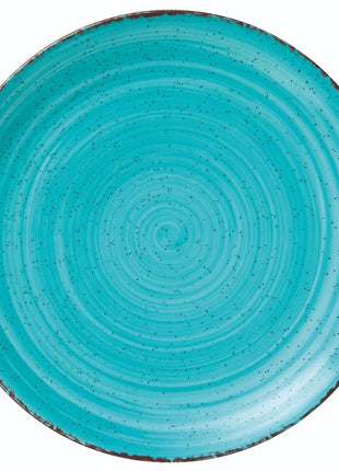 Shallow Turquoise Porcelain Plate 20 cm