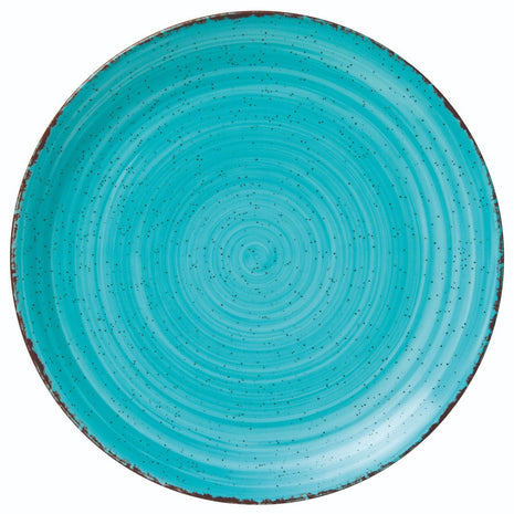 Shallow Turquoise Porcelain Plate 20 cm