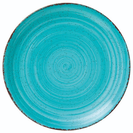 Shallow Turquoise Porcelain Plate 27.5 cm