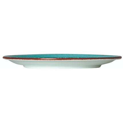 Shallow Turquoise Porcelain Plate 27.5 cm