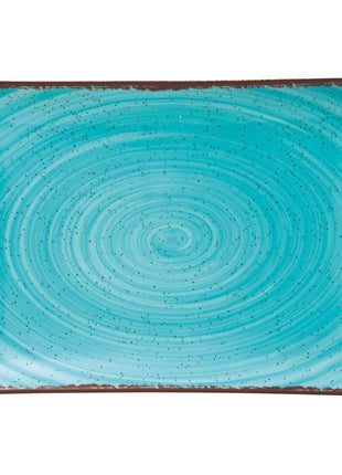 Rectangular Turquoise Porcelain Plate | 21 x 10.5 cm