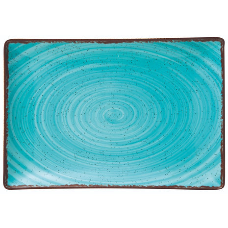 Rectangular Turquoise Porcelain Plate | 21 x 10.5 cm