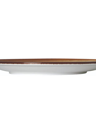 Shallow Brown Porcelain Plate 20 cm