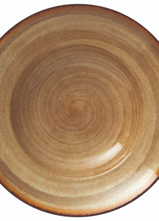 Deep Brown Porcelain Plate 27 cm