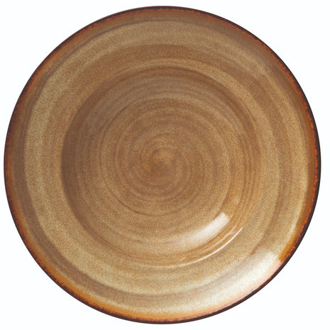 Deep Brown Porcelain Plate 27 cm