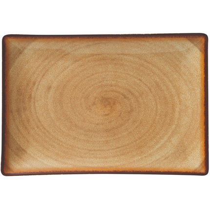 Πιατέλα Ορθογώνια Καφέ Πορσελάνης | 21 x 10,5 cm