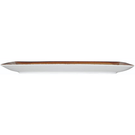 Rectangular Brown Porcelain Plate | 36 x 24 cm