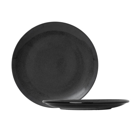 Shallow Black Porcelain Plate 20 cm