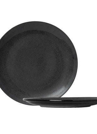 Shallow Black Porcelain Plate 25 cm