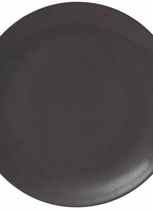 Shallow Black Porcelain Plate 25 cm