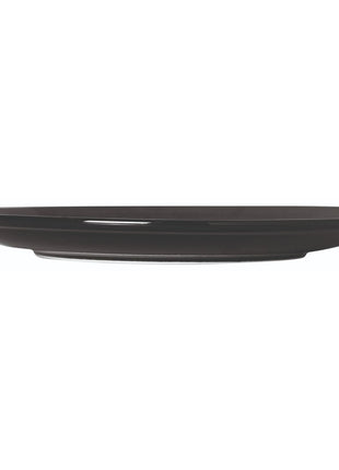 Shallow Black Porcelain Plate 25 cm