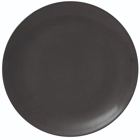 Shallow Black Porcelain Plate 31 cm