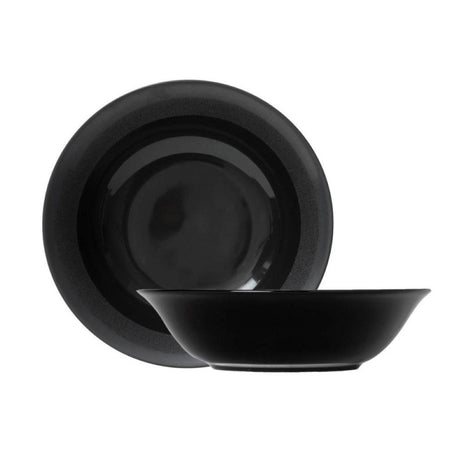 Black Porcelain Salad Bowl 23 cm