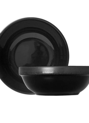 Stackable Black Porcelain Bowl 14 cm