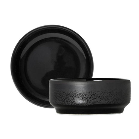 Stackable Black Porcelain Bowl 7 cm