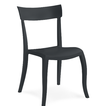 Black Polypropylene Chair | 49 x 55 x 84 cm