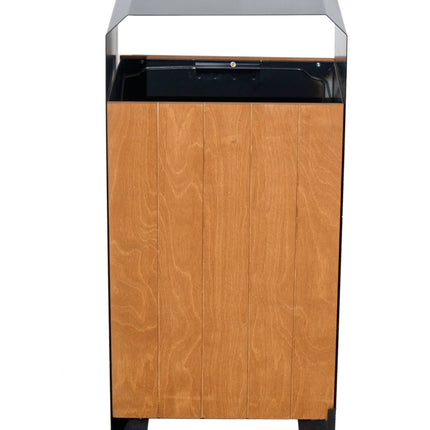 Dump Bin with Wood Front