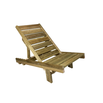 Sezlong Soaking Wooden Sunbed 127 x 68 cm