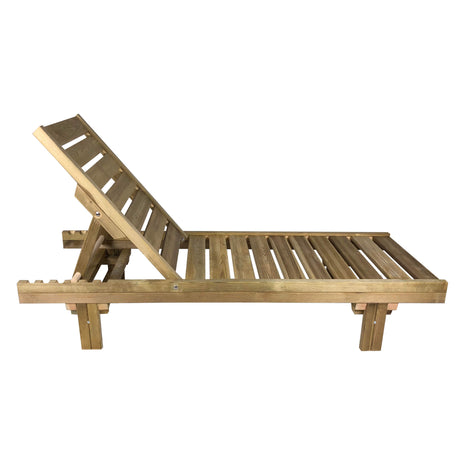 Sunbed Semi-double Wooden Soaking 200 x 120 cm