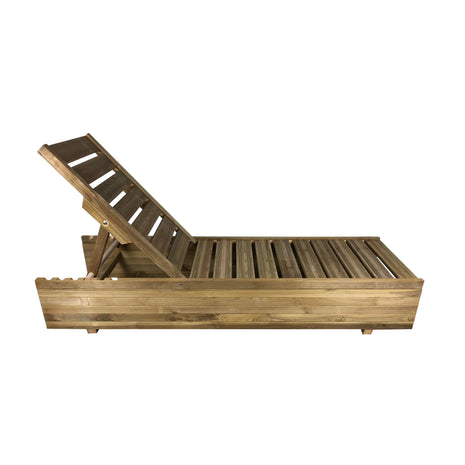 Soaking wooden Sunbed 200 x 68 cm