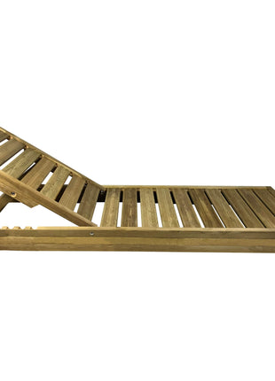 Soaking wooden Sunbed 191 x 68 cm