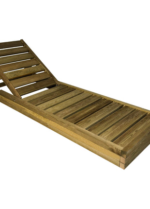 Soaking wooden Sunbed 191 x 68 cm