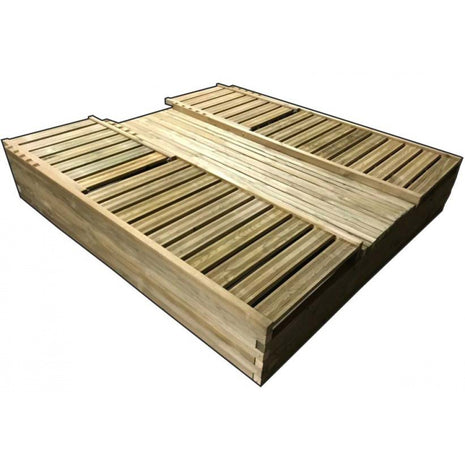 Heavy Type Impregnation Wooden Bed 188 x 188 cm