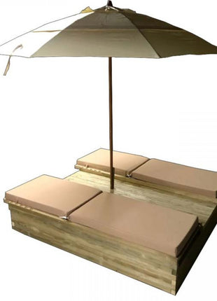 Heavy Type Impregnation Wooden Bed 188 x 188 cm