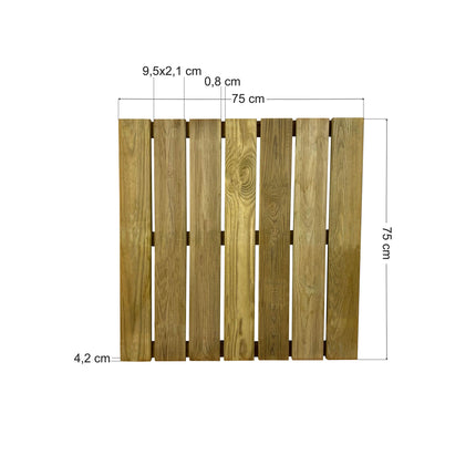 Floor - Outdoor Deck Tile | 75 x 75 cm