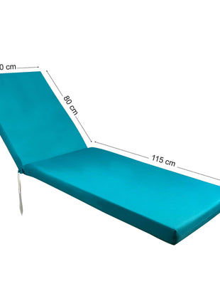 Fabric Sunbed Mattress in Turquoise Blue Color