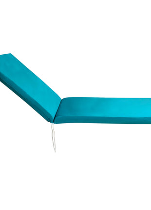 Fabric Sunbed Mattress in Turquoise Blue Color