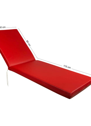 Red Leather Sunbed Mattress