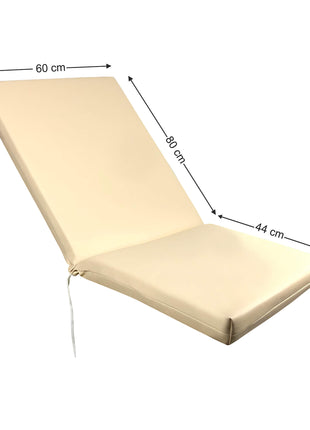 Sezlong Sunbed Mattress Leatherette in Sugar Color