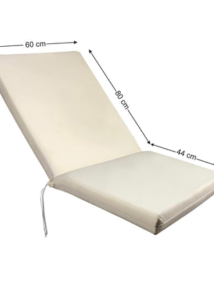 Sezlong Fabric Sunbed Mattress in Ecru Color