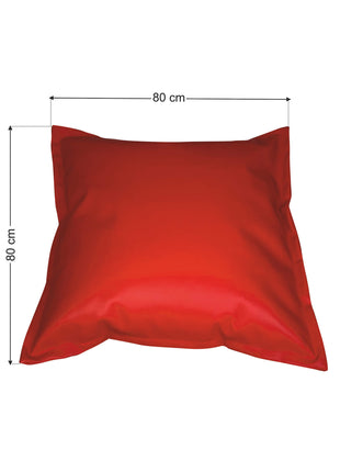 Pouf Cushion Red Leather