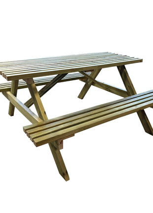 Wooden Picnic Bench for 6 People