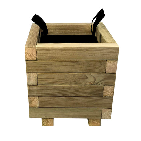 Square Wooden Pot | 30 x 30 x 32 cm