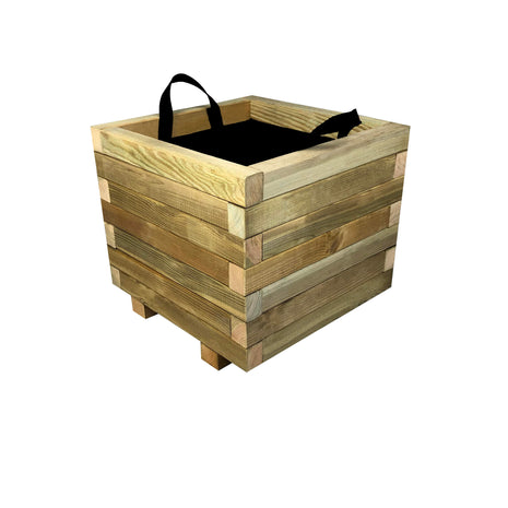 Square Wooden Pot | 40 x 40 x 36 cm