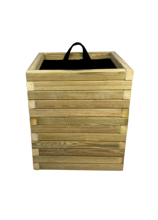 Square Wooden Pot | 50 x 50 x 60 cm