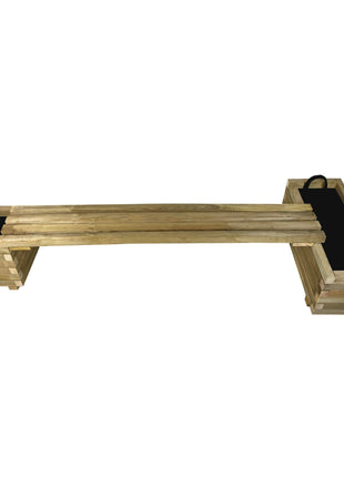 Bench Set with Flower Pots | 240 x 30 x 36 cm