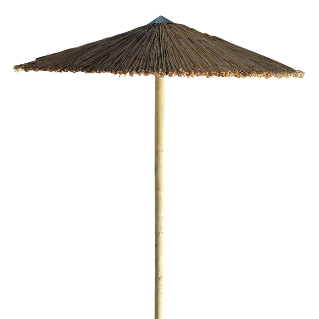 Professional Beach Straw Umbrella with Collar up to 6 Beaufort