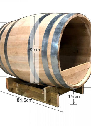 Σπιτάκι Σκύλου Ξύλινο από Βαρέλι | 84,5 x Φ57 cm